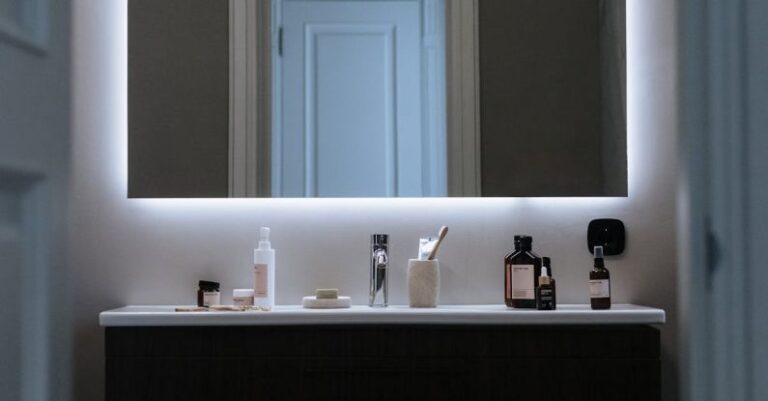 LED Lighting - Modern Bathroom with Mirror